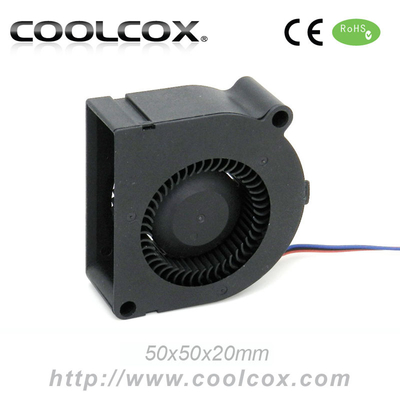 CoolCox 5020 blower plastic fan, 50x50x20mm turbo fan, 5V/12V/24V, brushless electric DC blower fan, centrifugal DC fan